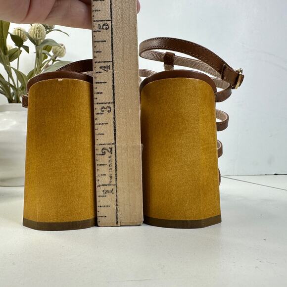 Louise et Cie Lo-Leeba Leather Strappy Heel Toasted Almond Sandal Size 8.5M NWOB - Picture 9 of 10